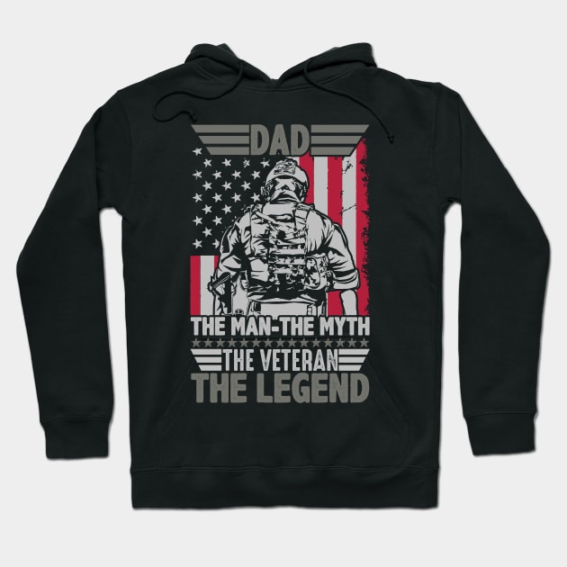 DAD-VETERAN Hoodie by Klouder360